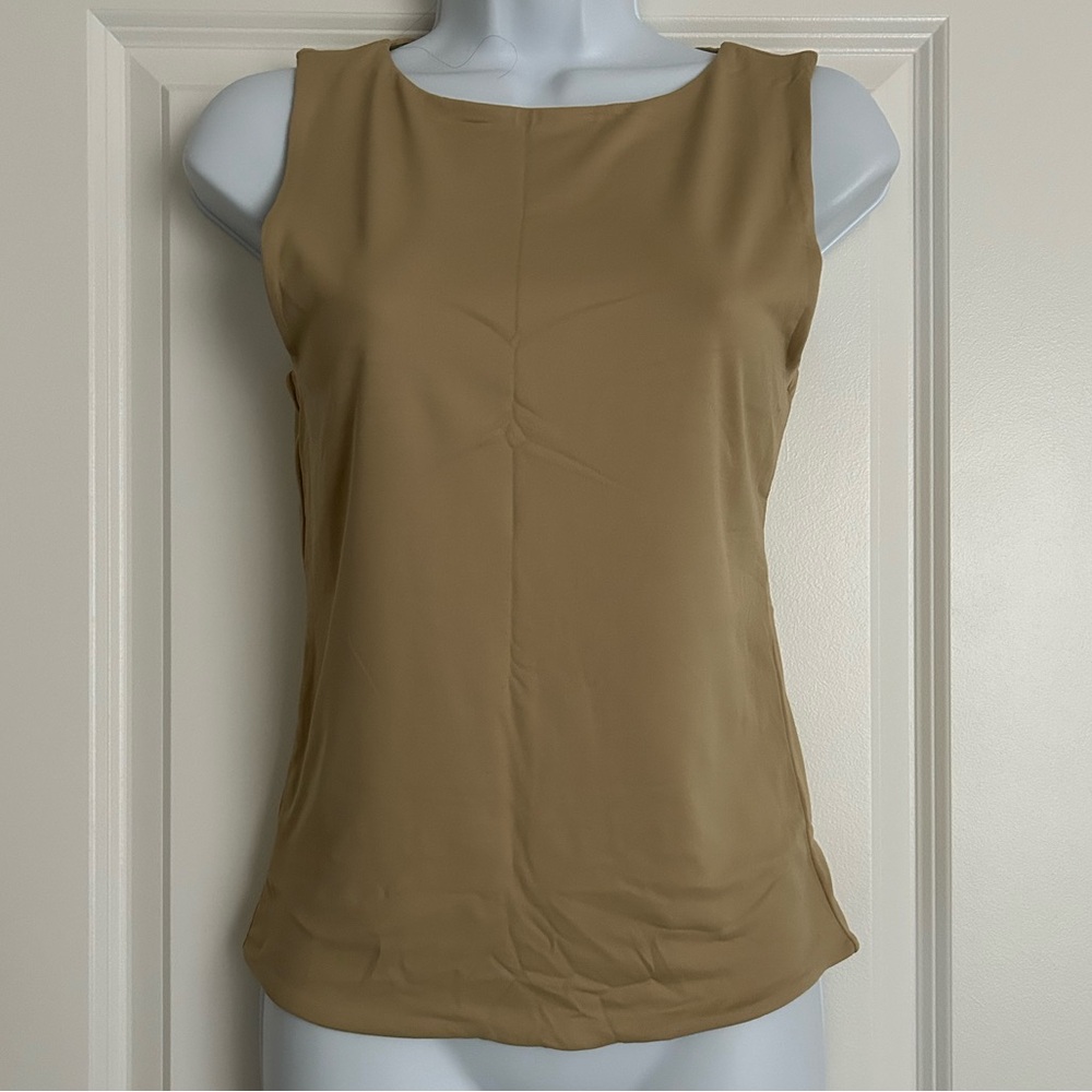 NWOT LOFT Super Stretch Tan Sleeveless Cami/Tank Top Size Medium